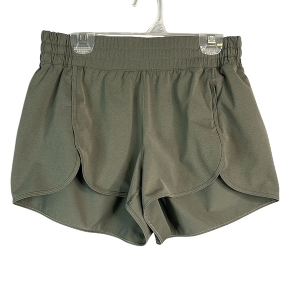 Lululemon Power Stride Short *2.5" Grey Sage Run Side Slits Elastic Drawcord 8 - Picture 2 of 9